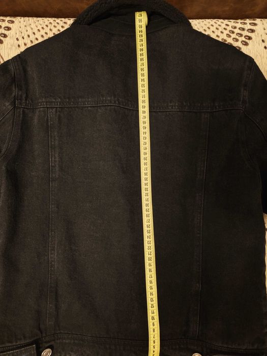 Geacă Mango Man din denim shearling – NOUĂ, cu etichetă