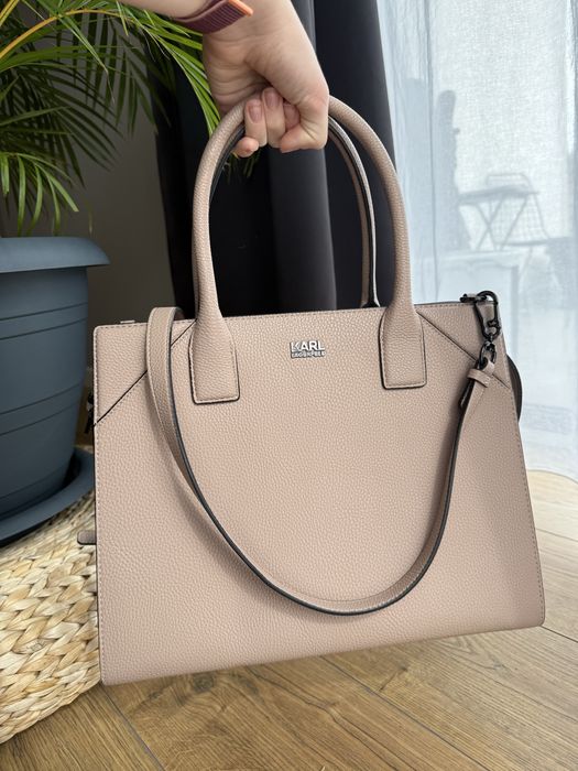 Geanta Karl Lagerfeld roz pudrat tote bag