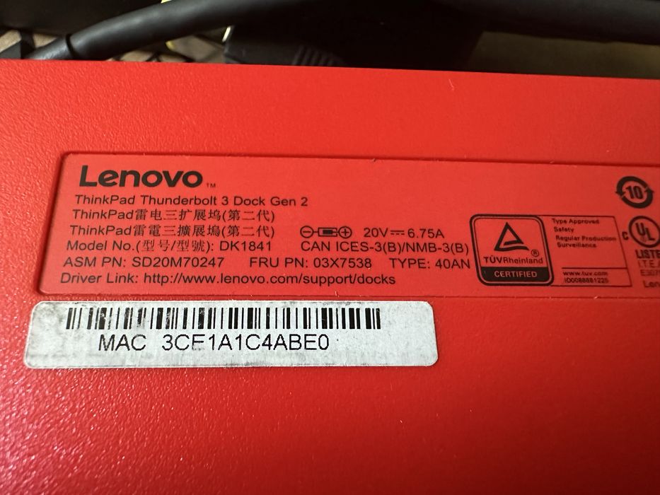 Lenovo Thinkpad thunderbolt 3 dock gen 2