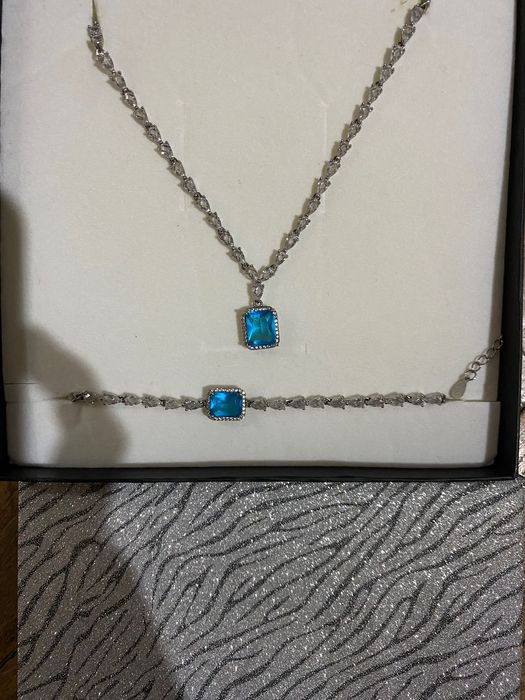 Aзарини комплект  Сребърно  колие и гривна