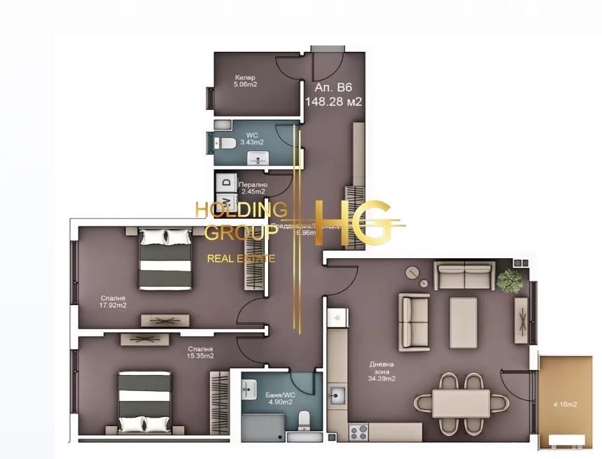 Продава се Тристаен апартамент в к.к. Св.Св. Константин и Елена - 148 кв.м за 2028 €/кв.м - Снимка #10