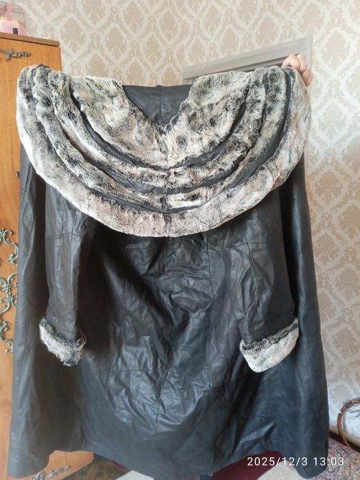 Плащ натуральный кожа