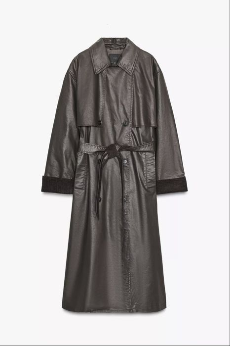 Тренч оверсайз вощеный