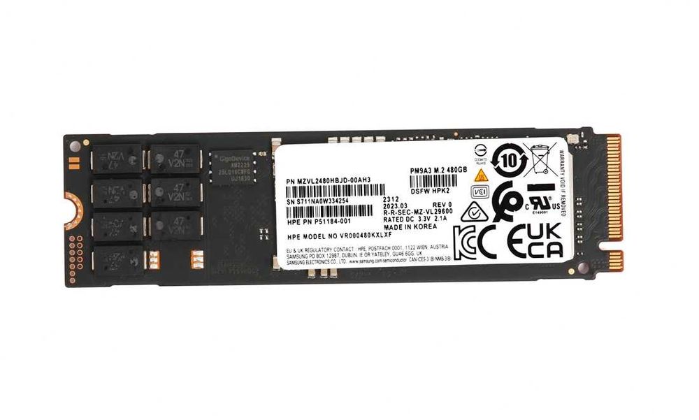 Samsung 480GB PM9A3  SSD NVMe HPE P51184-001   server disk сървърен диск за лаптоп и настолен компютър