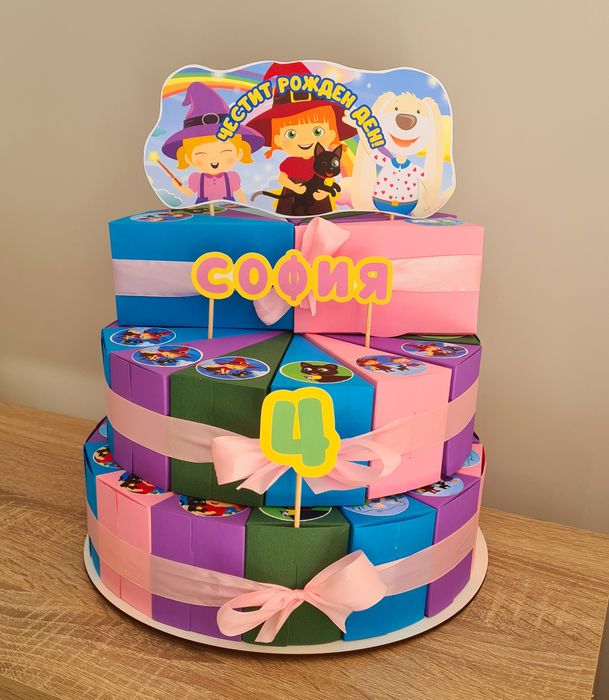 Картонена торта Super Mario, Hulk, Paw Patrol, Cars, Bluey, Ariel