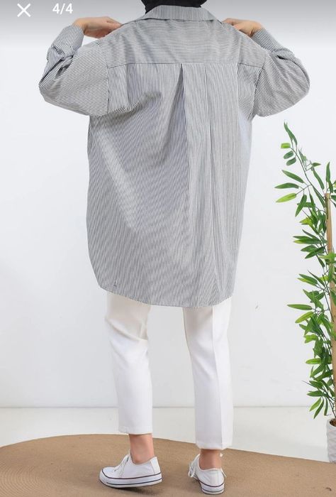 Стильная длинная рубашка