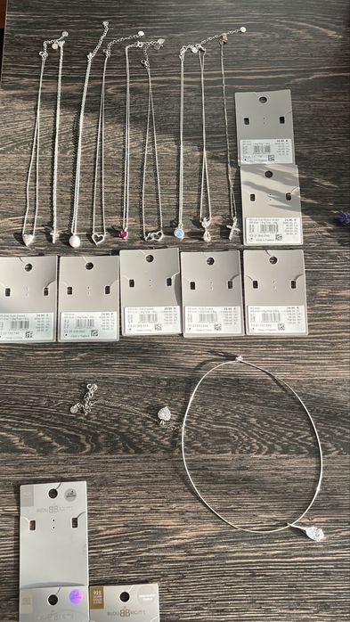 Сребърни колиета ! Нови! 925 проба сребро.50%намалени от реалната цена