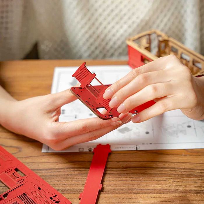 Puzzle 3D Autobuzul Londonez, 245 piese, lemn, Rolife