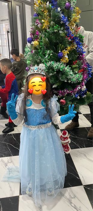 Эльза платья Белый платье детский б/у