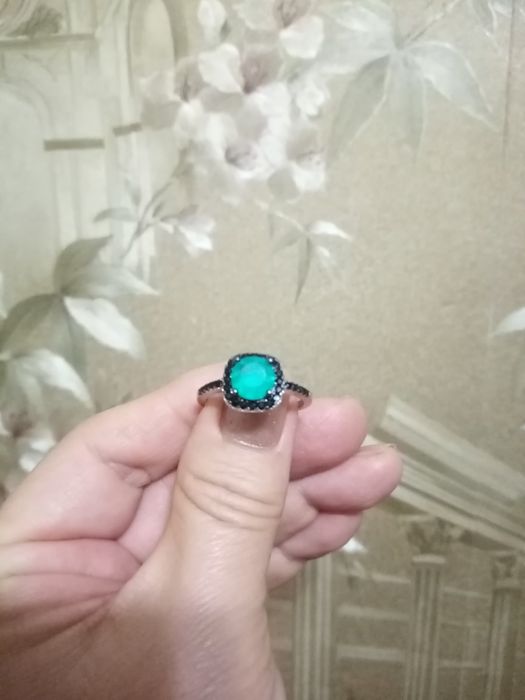 Серебряное кольцо с агатом  размер 19,5