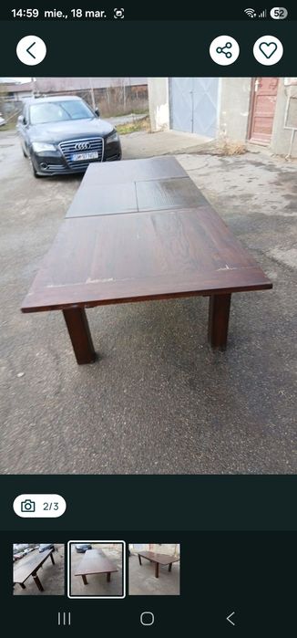Vând masa din lemn masiv pret 750