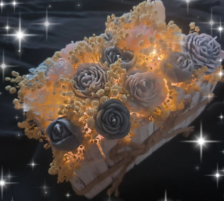 Букет от соеви свещи