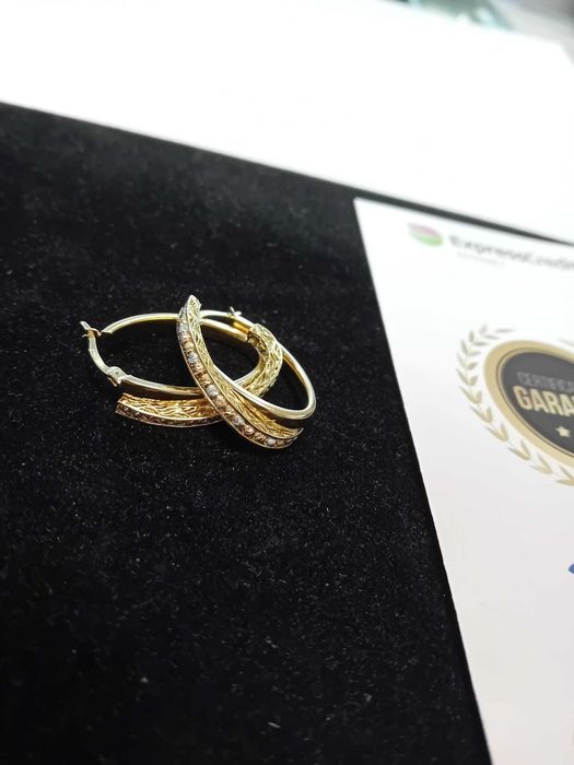 (Ag33) Cercei Aur 14K/Garantie 2 ani