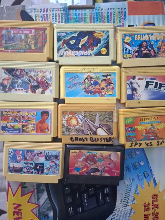 Lot cartușe jocuri Clone / Terminator / Pegasus 8-bit – Testate și funcționale