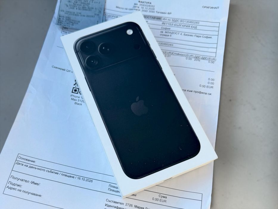 Apple iPhone 18 Pro Max 512GB Black НЕРАЗПЕЧАТАН! 3г. Гаранция!