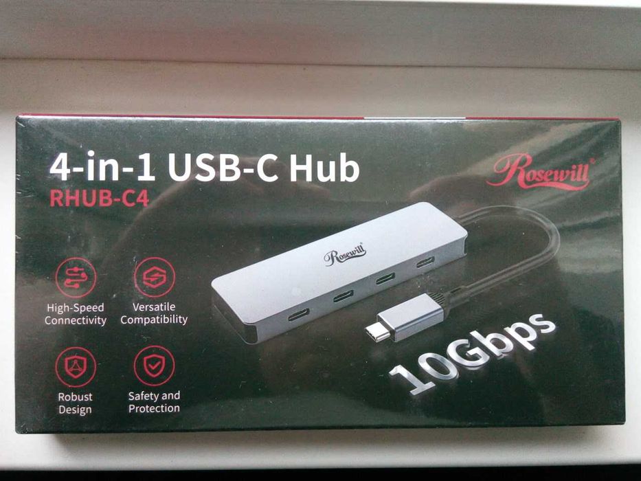 высокоскоростной USB-C Hub  Rosewill 4 в 1