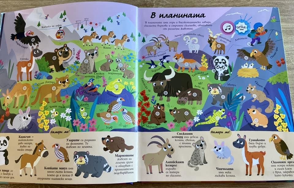 Намери ме! • удивителни животни • книга със звуци