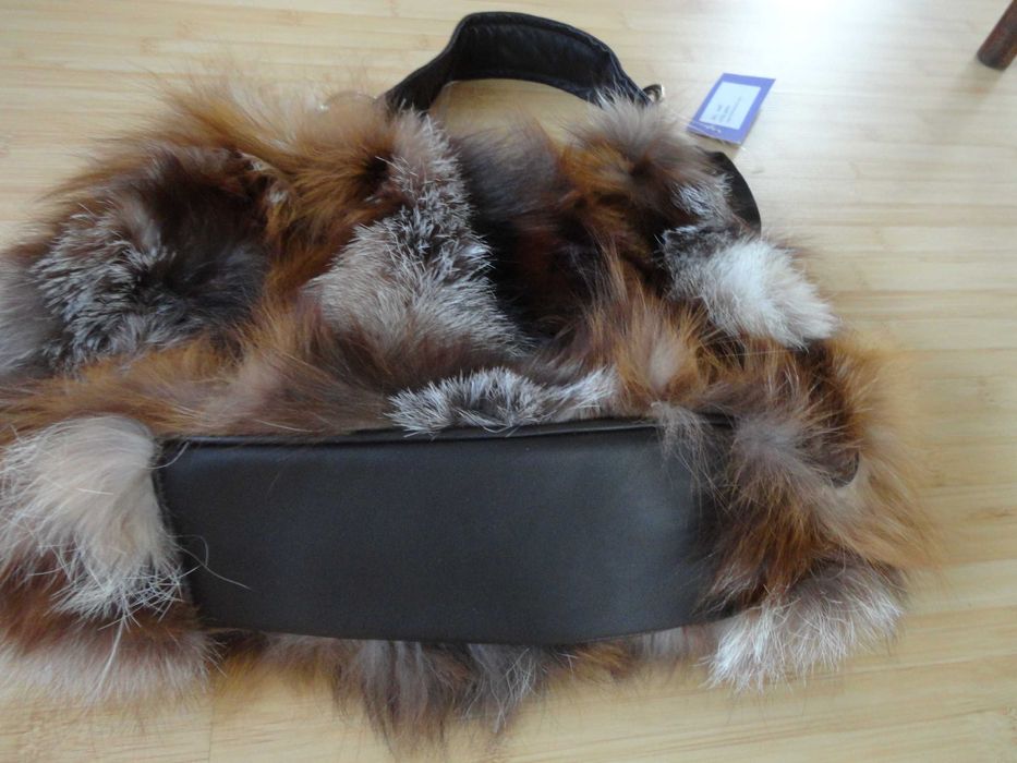 geanta Bizar Fashion (Just Cavalli) din blana si piele naturala