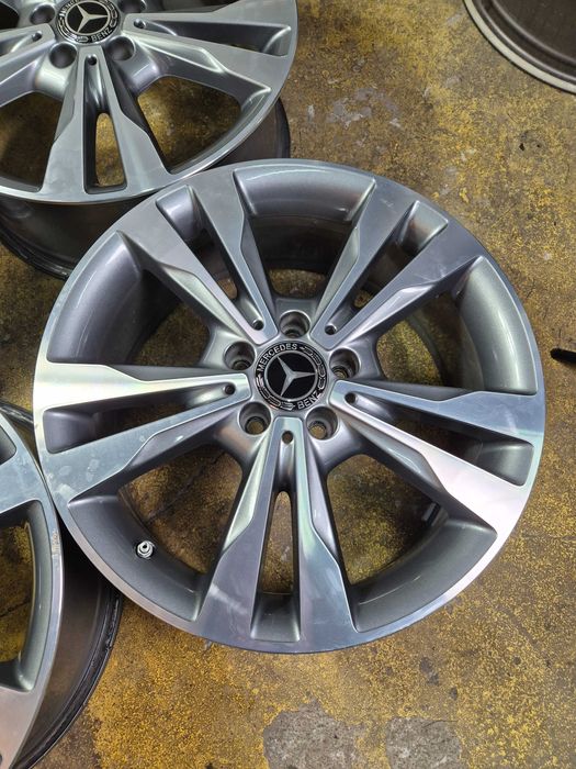 Jante Aliaj 5x112 18'' OEM Mercedes 7.5J ET 44 - Mercedes A-Class W177 CLA GLA V-Class C-Class W205 W206 + Senzori OEM Mercedes