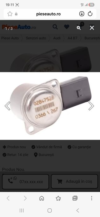 Senzor casetă direcție servo valva supapă audi a4 b6 b7 b8
