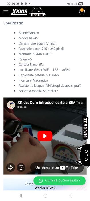 Ceas smartwatch GPS  nou
