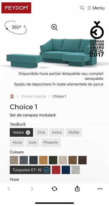Canapea modulara Feydom
