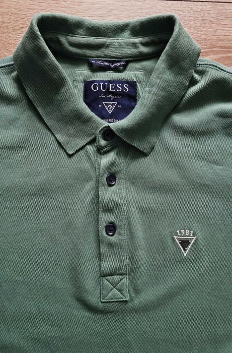 Tricou Polo GUESS verde – 100% Bumbac – Mărimea S