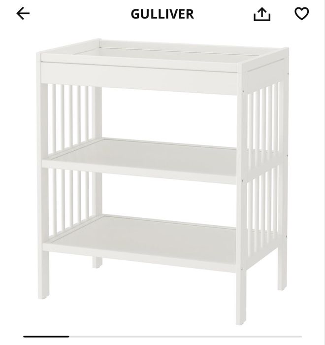 Masa de infasat Gulliver ikea+ salteluta si husa