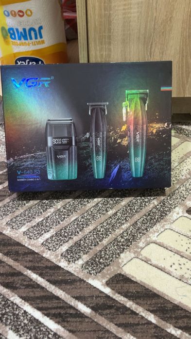 VGR V-640 S3 Професионален комплект за подстригване 3 в 1 - Нов, неотворен