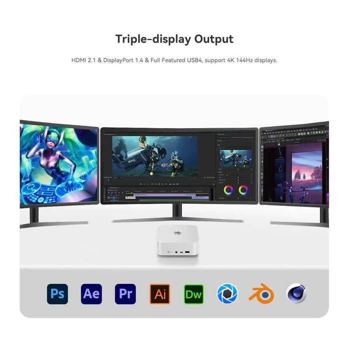 MiniPc МиниПк Beelink SER8 AMD Ryzen 7 8845HS 32GB DDR5 / 1TB NVMe