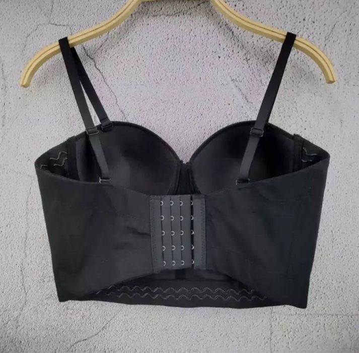 Корсет пуш-ап с бахромой из страз