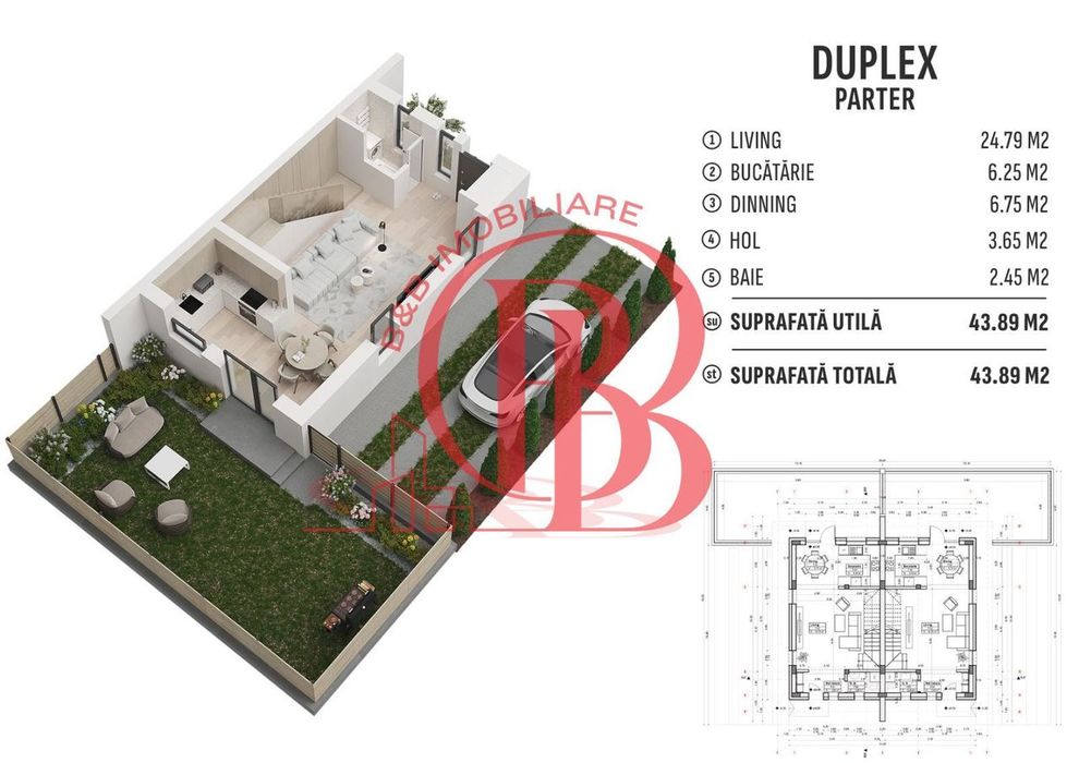 Vila  de tip duplex 4 camere Pompa Caldura Titan Pallady