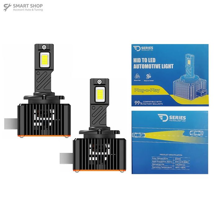 Set Becuri LED D3R Conversie Xenon-LED Seria D 6000K 4200LM High Power