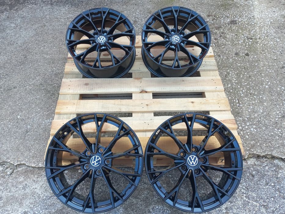 17"Vw Gtd GtiBlack Gloss 7.5j et40 Golf Passat Tiguan Touran Caddy Seat Škoda Чисто Нови