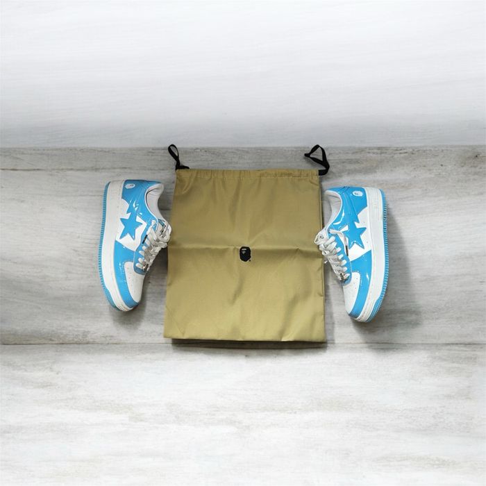 A Bathing Ape Bape Sta Patent Leather Blue White