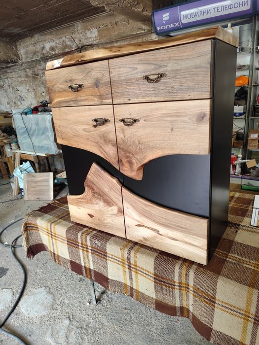 Шкаф за баня масив и мдф