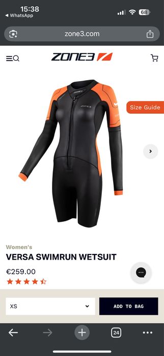 Wetsuit swimrun Zone3 - VERSA marime ST nou