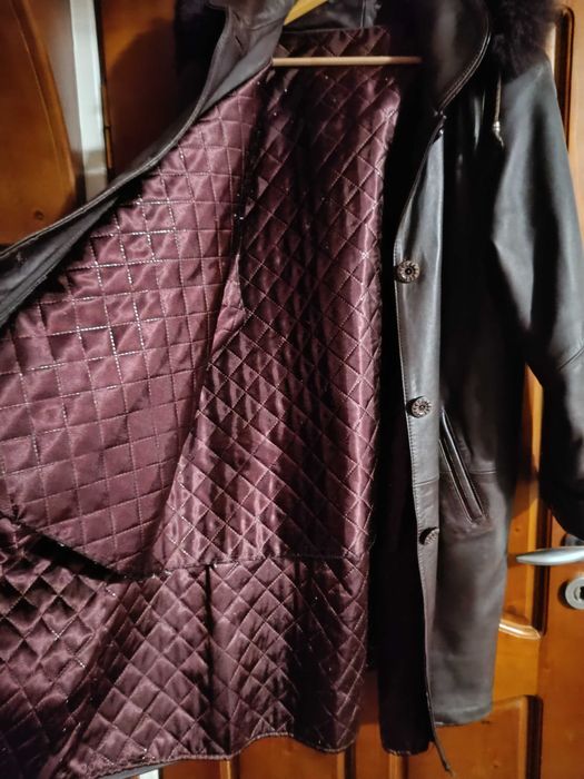 Дамско кожено палто