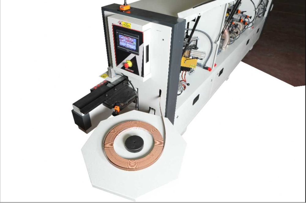 Mașină de Aplicat Cant cu Prefrezare  + Rotunjire + Exhasutor Integrat