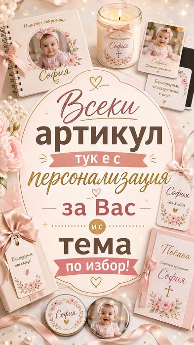 Ароматни свещи за гости – кръщене, сватба, погача и рожден ден