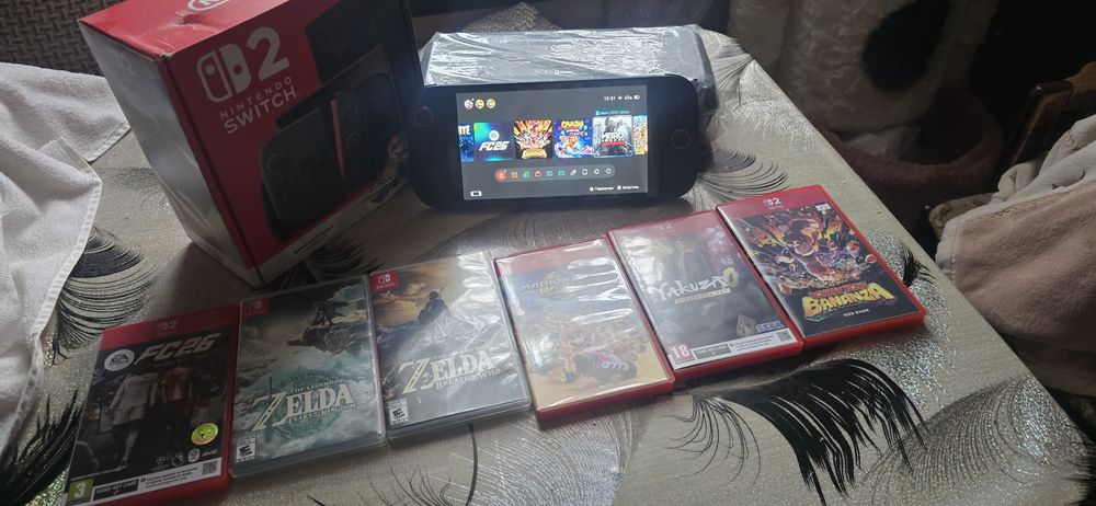 Nintendo switch 2 + 6 картриджей + 512gb