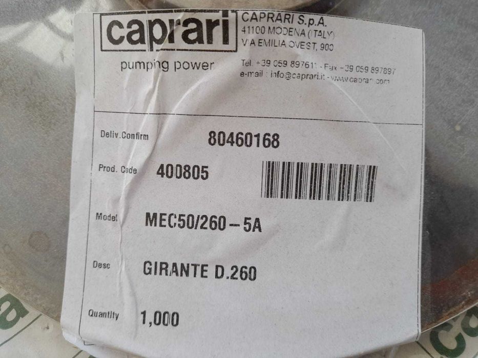 Turbina de pompa irigatii Caprari MEC DMR50 2/2A - Noua si originala