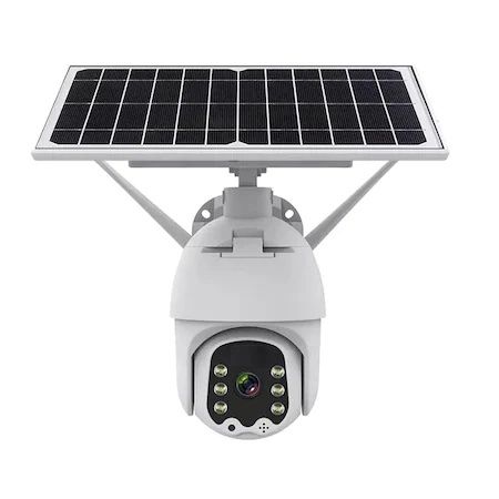 Camera Supraveghere Solară 4G, Cartela SIM, Wireless, 6acumulatori