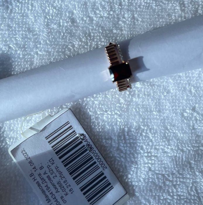 Золотой набор с  гранатом новый