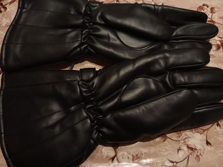 Винтидж Мъжки Дълги Ръкавици от Естествена Кожа Нови