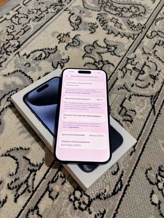 Iphone 15pro акб100%