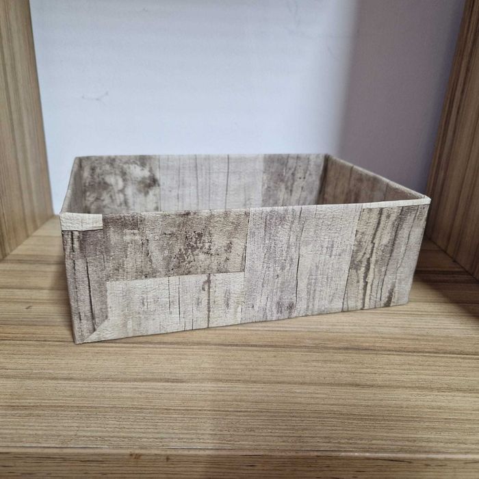 Set 7 cutii decorative care imita lemnul, 22.5x15x8 cm