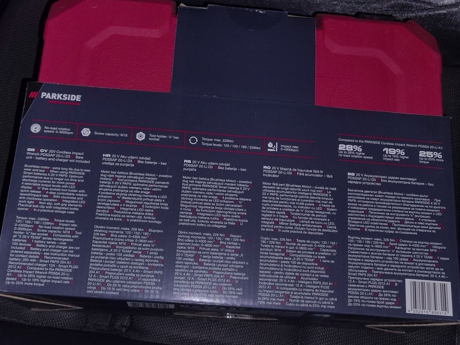 Parkside performance impact 20v nou sigilat