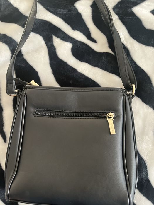 Geanta neagra piele, marime medie