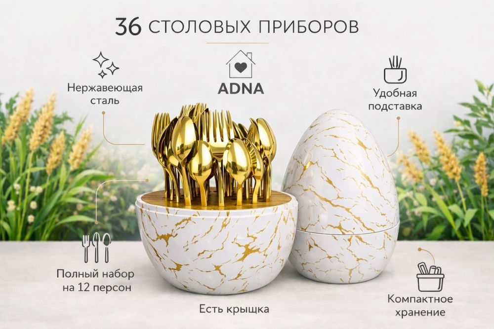 Столовые приборы 36 предметов новые